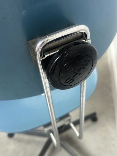 Vintage blue swivel office chair