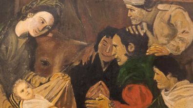 Mid 20th.Century Irish Art "Adoration of The Shepherds" after Murillo.