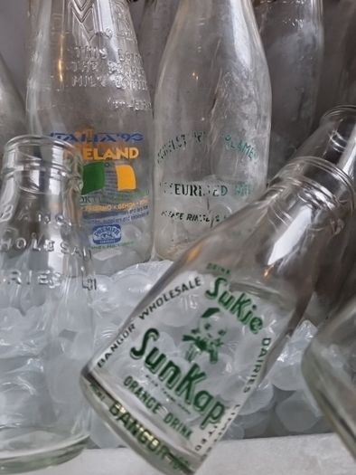 job lot vintage irish Milk Bottles
