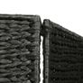 4-Panel Room Divider Black 154x160 cm Water Hyacinth Image 5