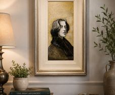 John McCart - Mixed Media Painting of  Oscar Wilde - Original Signed - 2000