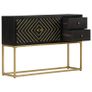 Sideboard Black and Gold 110x30x75 cm Image 3