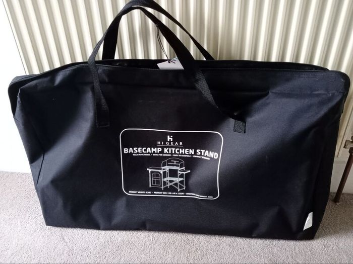 Camping kitchen table/stand with windshield 80E ONO