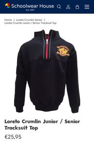Loretto Crumlin tracksuit top (all sizes below)