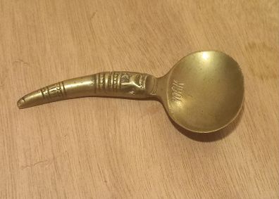 Decorative brass spoon, D18 post 3e