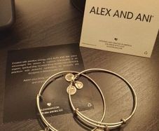 Reduced - 2 x Alex & Ani silver coloured bangles