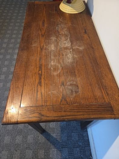 vintage oak hall table