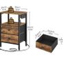 Bedside Tables with Charging Station, Set of 2, Nightstands with 2 Drawers and 2 Shelves, End Tables with Outlet and USB Ports, for Living Room, Bedroom, Rustic Brown Image 5