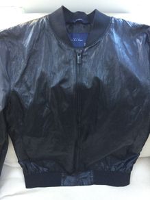 Zara mens black jacket slim fit large