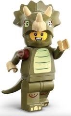 lego 71045 triceratops costume fan, collectible mini figure series 25