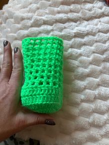 Handmade crochet water bottle cover