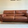 Tan Leather Couches - 3 seater 2 seater armchair Image 3