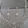 Bride's Designer Crystal Neck Piece and Earrings Image 4