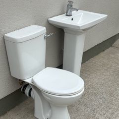 toilet and handbasin