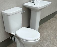toilet and handbasin