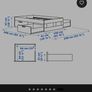 King size extra length bed frame with full drawers Image 7