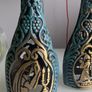 Two candle holders with Jerusalem scene Image 2