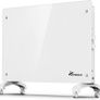 Glass Convector Electric Heater 1500W  Black or White  Wall or Free-Standing Image 2