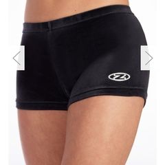 The Zone smooth velour Gymnastic shorts.