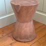 Solid Suar Wood Boho Hourglass Side Table / Stool Image 3