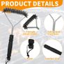 Brand New Grill brush, 3 pieces grill cleaning brush with stainless steel bristles, Image 3