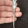Victorian toilet set consisting of a button hook and a nail file silver 925 Image 6