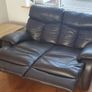 3 piece brown leather recliner sofa Image 7