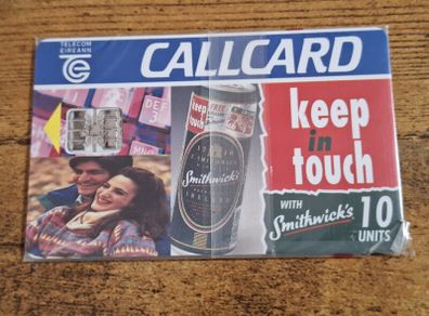Ireland CallCard "Smithwick's", mint in wrapper, 11/1995, 10 Units - free standard postage