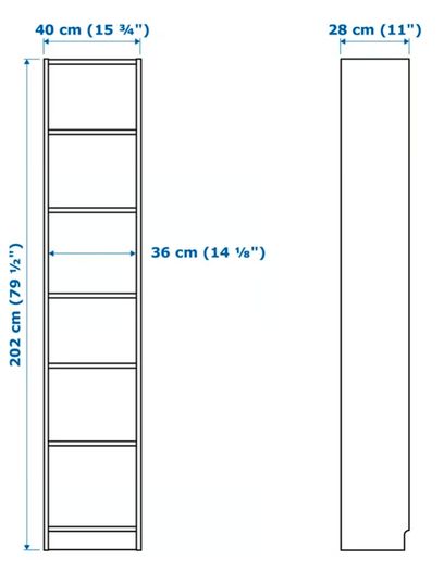 Billy bookcase 40x28x202