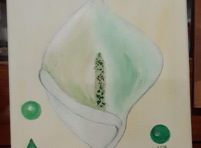 Painting Easter Lily