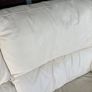 2 seater leather cream Sofa Image 3