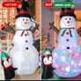 8ft Christmas Inflatable Snowman with Two Penguins, Image 4