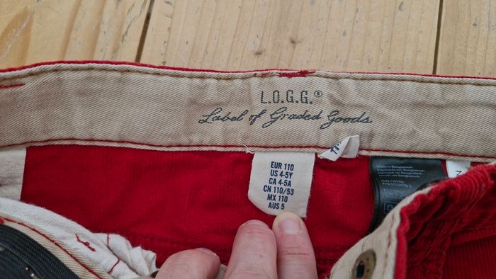 H&M red cord trousers, age 4-5