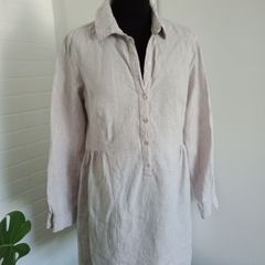 Linen dress or tunic size 8-10 Beacan cove