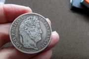 France 1834 W. ,5 francs.King Louis Philippe.90% silver.