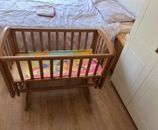Wooden Newborn Swinging Cradle/Bedside Baby Crib