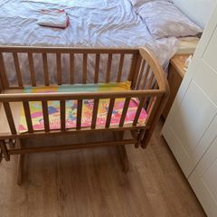 Wooden Newborn Swinging Cradle/Bedside Baby Crib