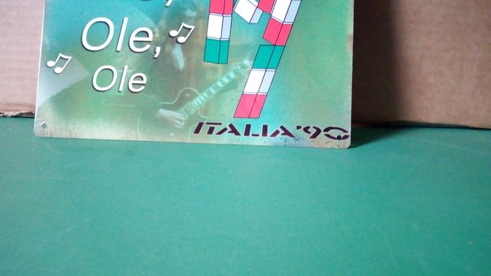 Italia 90 Jack Charlton sign, Jackie's army, memorabilia tin metal sign