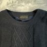VTG Serious Golf Sweater Ireland Lined Wool Blend Mens Size Large Permatex Blue Image 2