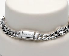 Pandora Cuban Chain Hearts Bracelet Size 20cm New