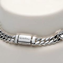 Pandora Cuban Chain Hearts Bracelet Size 20cm New