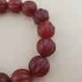 Vintage Melon Shape Carnelian Agate Beads Bracelet Image 4