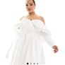 ASOS design mini wedding dress. Image 6