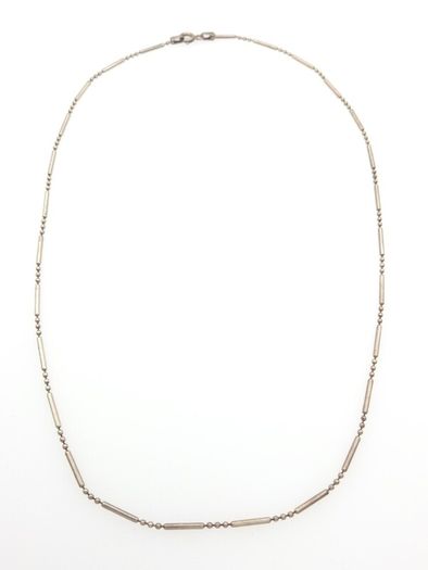 925 Vintage Sterling Silver Italian Bar LinkChain