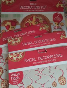 Pizza birthday party decoration kit