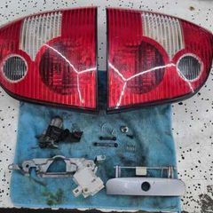 VW Polo 2001 Rear Tail Lights (Pair) + Boot Lock Assembly