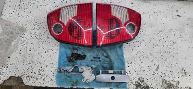 VW Polo 2001 Rear Tail Lights (Pair) + Boot Lock Assembly