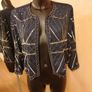 Women's Sequined Navy Dressy Jacket NWT Image 2