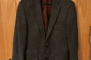 Herbie Frogg Limited Edition Wool Blend Suit Jacket Charcoal Grey Red Paisley 38R