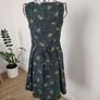 Green dress with flower pattern size 8 Image 5